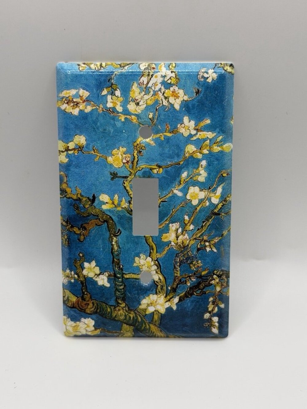 Metal Light Switch Single Cover Wall Plate - Van Gogh: Almond Blossoms